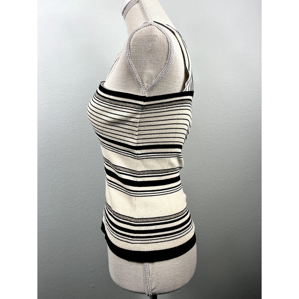 Anne Klein Women's Twisted Halter Top Metallic‎ Size Small - Picture 3 of 9